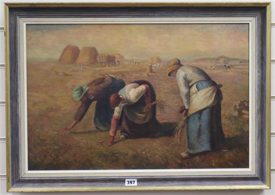 After Millet, oil on canvas, The Gleaners, 40 x 60cm